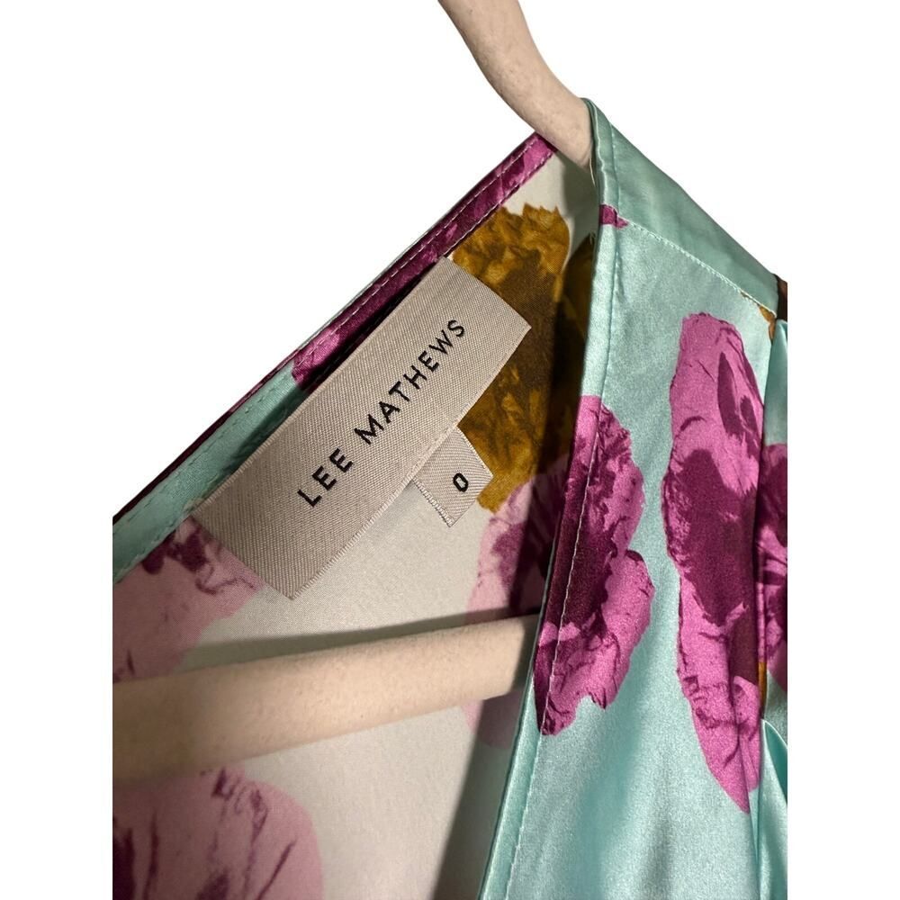 Lee Mathews 100% Silk Bloom Dress Women’s Sz. 0 - Picture 9 of 9